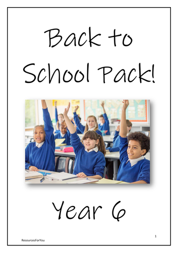 Back to school pack of activities Year 6 | Teaching Resources