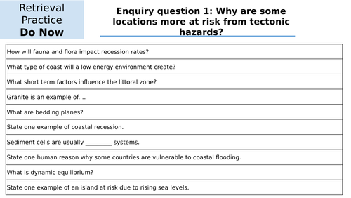 Edexcel A level Geography - Tectonic Processes and Hazards - Lessons ...