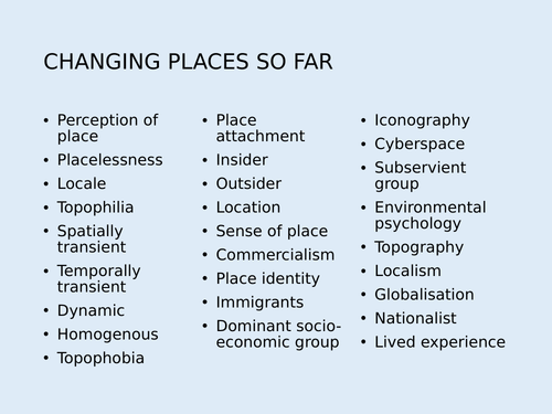 Changing Places - Social and Spatial Exclusion, insider, outsider, defensive design
