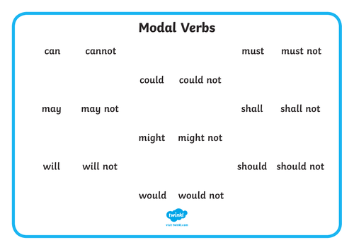 modal verbs homework year 6