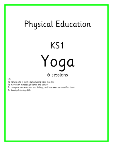 KS1 PE Planning - Gymnastics - Yoga