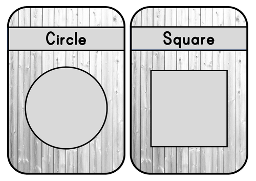 Shape Posters White Wood | Teaching Resources