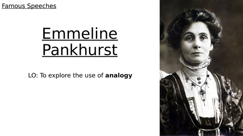 persuasive language in famous speeches emmeline pankhurst