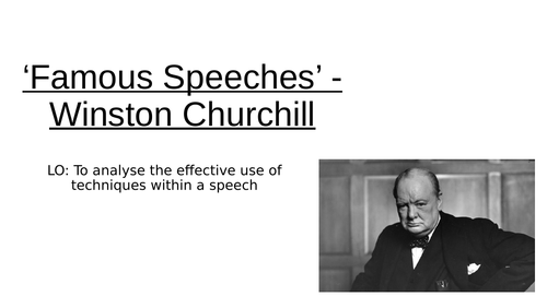 KS3 Famous Speeches: Churchill