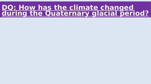 CHANGING CLIMATE - OCR B GEOGRAPHY SCHEME OF WORK