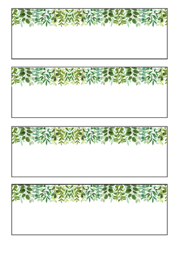Name Card Template | Teaching Resources