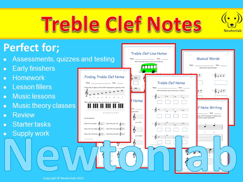 Treble Clef Notes - Key Stages 1 and 2 | Teaching Resources