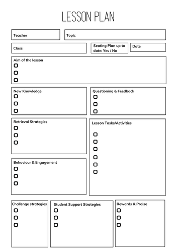 Lesson Plan Template | Teaching Resources