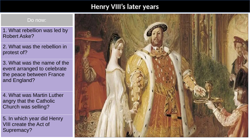 Henry VIII later years