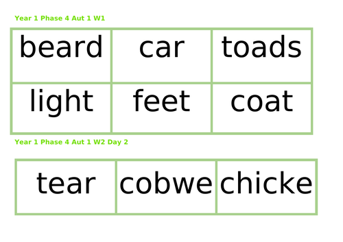 little wandle homework sheets year 1