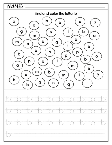 FREE* Letter B Review Worksheet