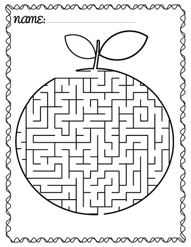 Maze Puzzle Book Activity With Solution | Game for Kids | Fruit ...