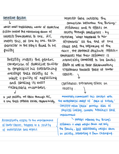 AN INSPECTOR CALLS GRADE 9 NOTES (GCSE English) | Teaching Resources