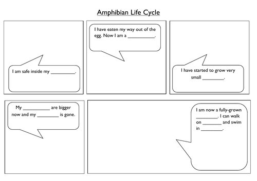 Amphibian Life Cycles Lesson with Differentiation - Year 5 Living