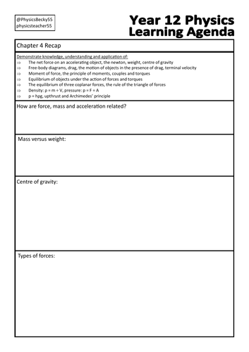 OCR Physics A Chapter 4: Recap