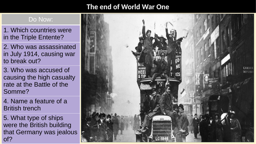 End of WWI