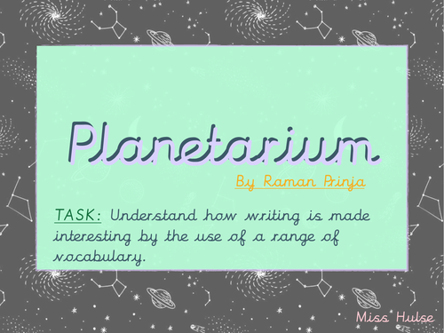 English - Planetarium L2 (Upper KS2) | Teaching Resources