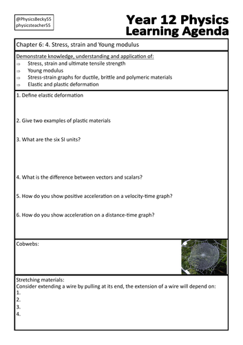 OCR Physics A Chapter 6: 4. Stress, strain and Young modulus