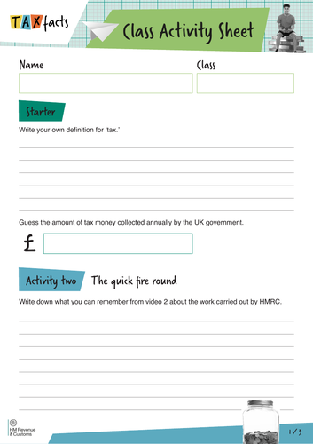 HMRC Tax Facts: ages 14 to 17 | Teaching Resources