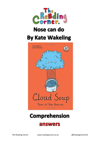 LKS2 poem: Nose can do by Kate Wakeling - Reading Comprehension ...