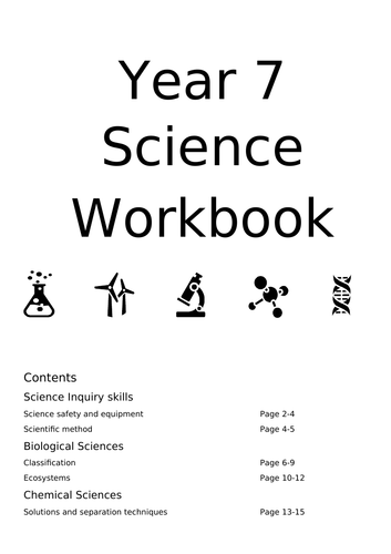 year 7 science homework booklet