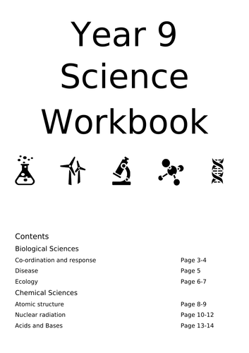 Year 9 Science Workbook Teaching Resources