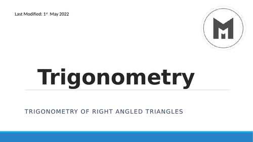 Maths Trigonometry (MM) | Teaching Resources