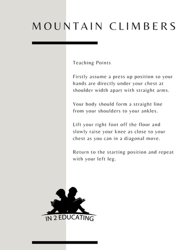 Mountain Climbers exercise | Teaching Resources