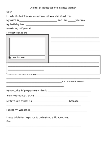 Letter scaffolding template KS2 | Teaching Resources
