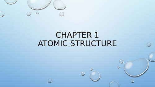 Chapter 1 - Atomic Structure CAIE A level | Teaching Resources