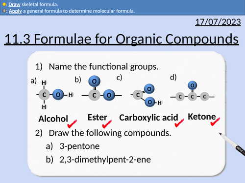 OCR AS Chemistry: Representing the formulae of Organic Compounds
