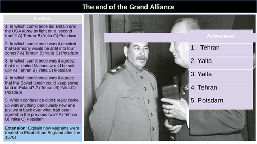 End of Grand Alliance Cold War