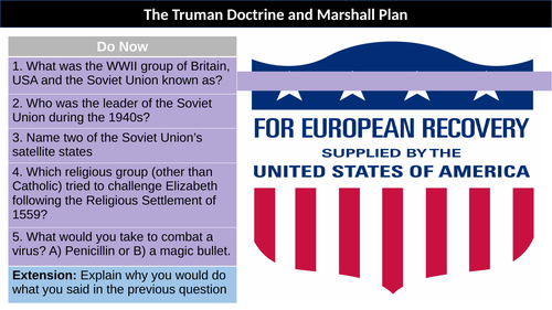 Truman Doctrine Marshall Plan