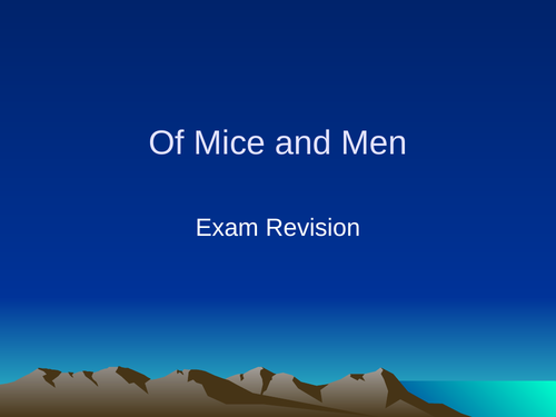 Of Mice and Men Teaching Resources