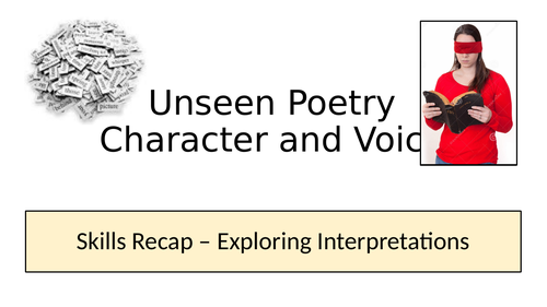 KS3 Poetry - Character and Voice in Poetry | Teaching Resources