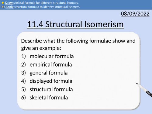 OCR AS Chemistry: Structural Isomerism