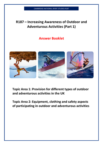 R187- Increasing awareness of outdoor and adventurous activities ...
