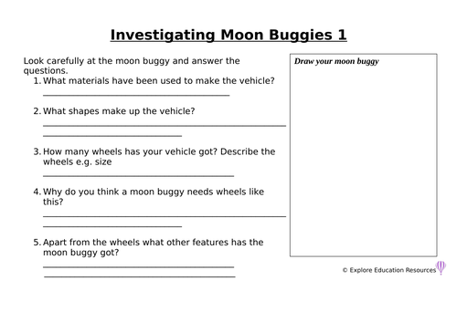 MOON BUGGY Design &amp; Technology Unit - 6 Outstanding Lessons | Teaching ...