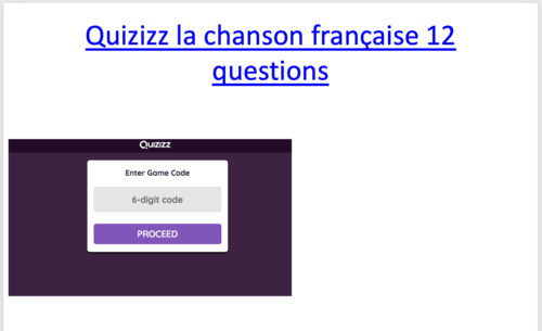 Y12 : La chanson française | Teaching Resources
