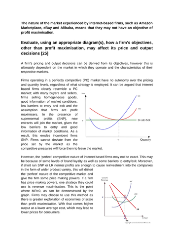 a level economics exemplar essays aqa