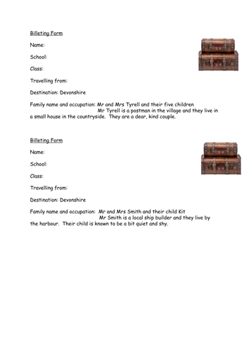 Evacuee Writing Lesson Letter Writing And Mock Evacuation Activity KS2 