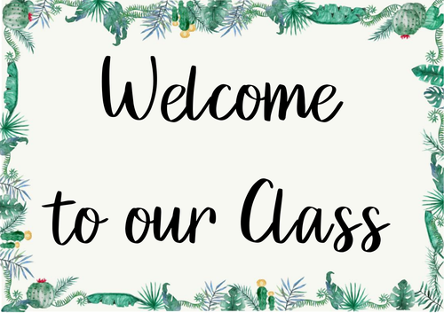 Natural Classroom Welcome Sign | Teaching Resources