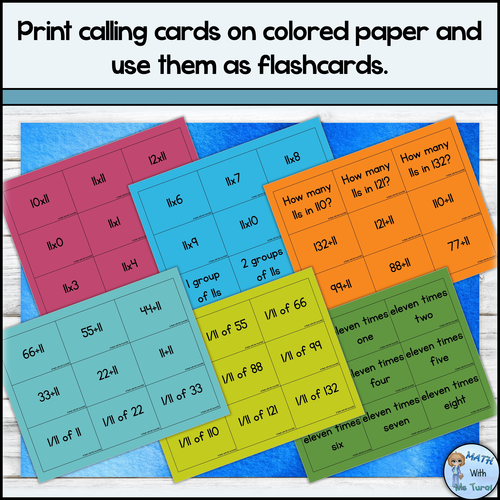 Multiplication and Division Fact Fluency Mini Bingo | 11 Facts ...