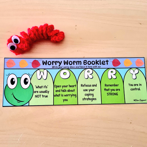 ELSA Support Worry Worm booklet and Poster | Teaching Resources