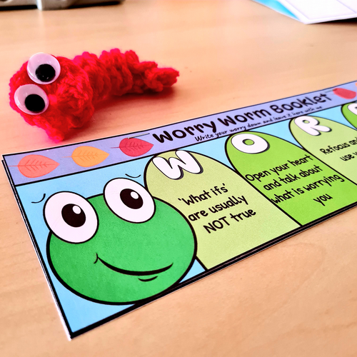 ELSA Support Worry Worm booklet and Poster Teaching Resources