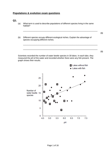 AQA A level Biology - 3.72 and 3.73 Populations & evolution 5 ...
