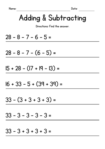 adding-subtracting-with-parenthesis-worksheets-teaching-resources