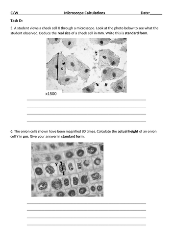 Microscope calculations