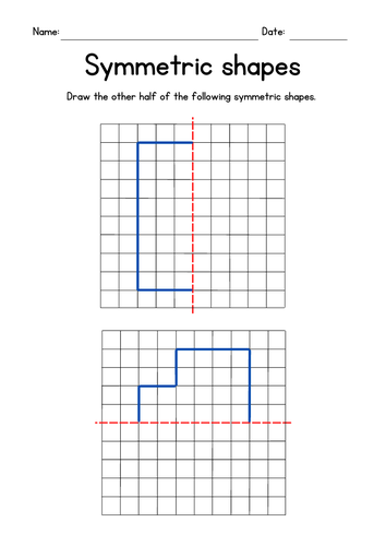 Drawing Symmetrical Shapes - Symmetry Grid | Teaching Resources