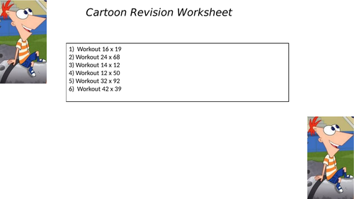 CARTOON REVISION WORKSHEET 19 | Teaching Resources